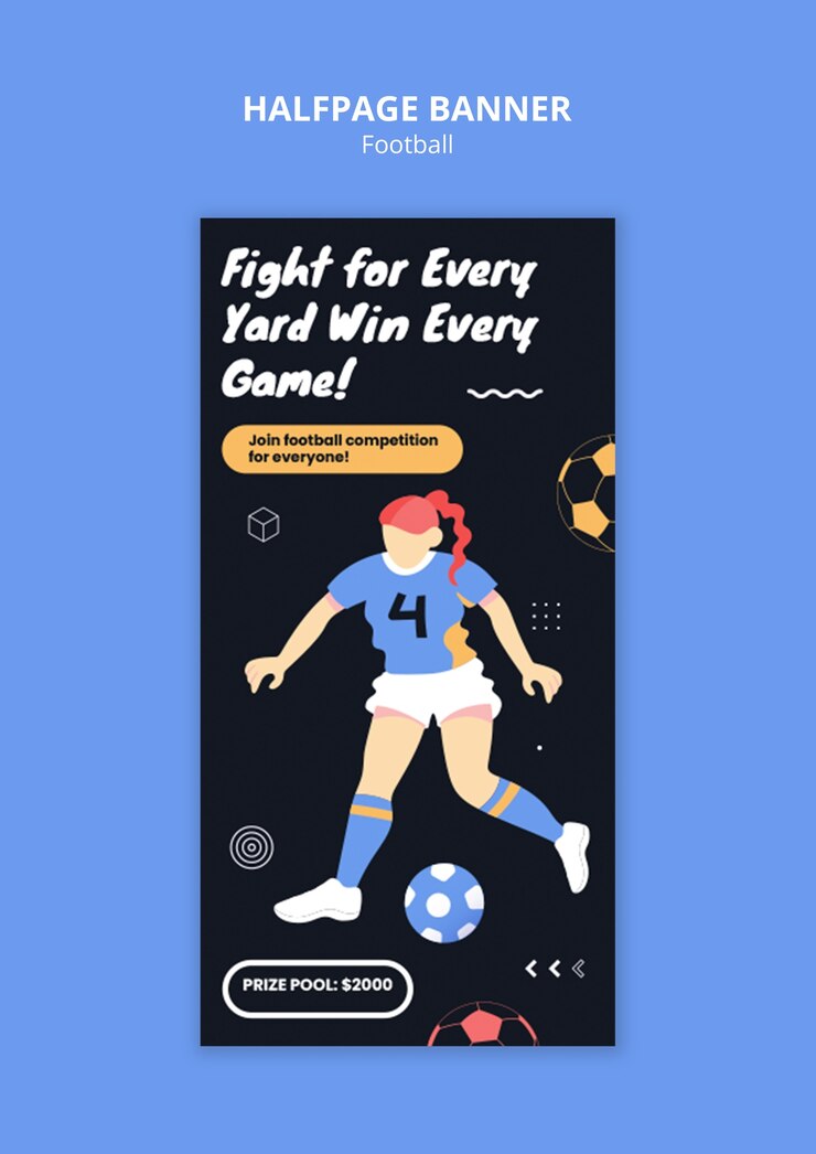PSD Gratis desain templat sepak bola