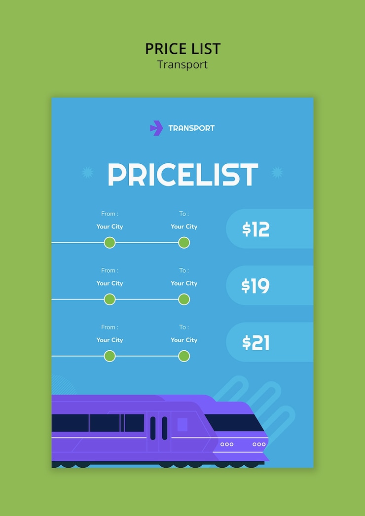 PSD Gratis desain templat transportasi
