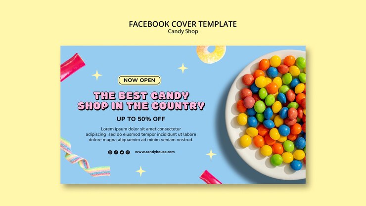 PSD Gratis desain templat warna pastel permen