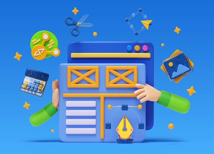 PSD Gratis desain web dengan latar belakang penjualan tangan