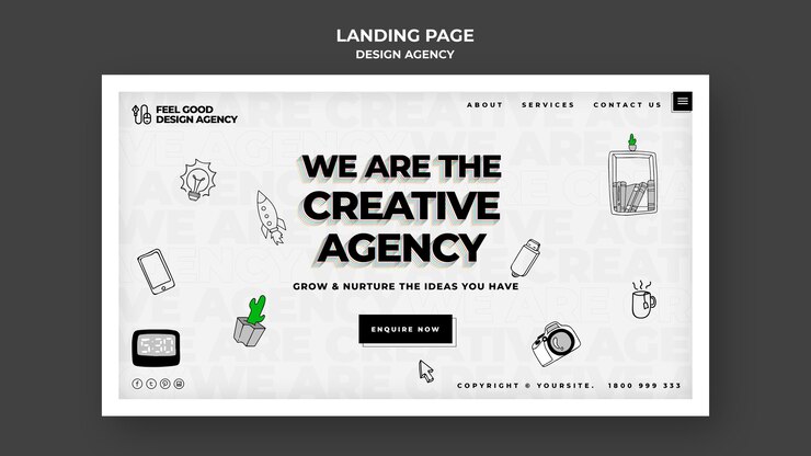 PSD Gratis design agency web template