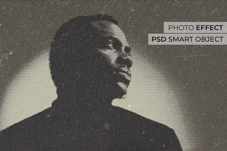 PSD gratuito design con stampa retrò