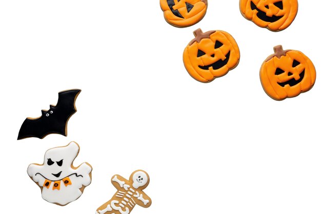 Design dei biscotti di Halloween isolato