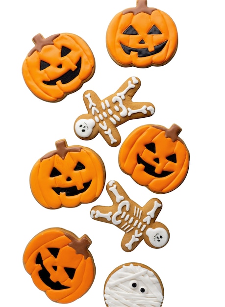 Design dei biscotti di Halloween isolato