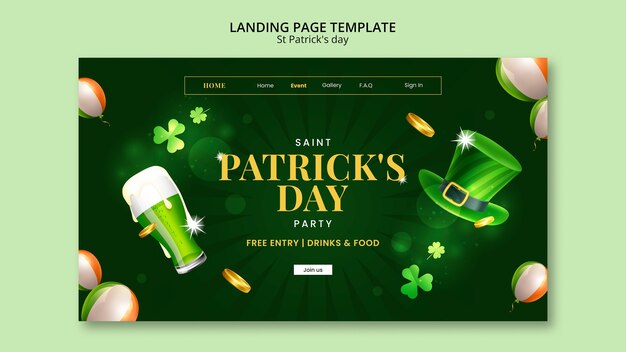 Design del modello del giorno di San Patrizio
