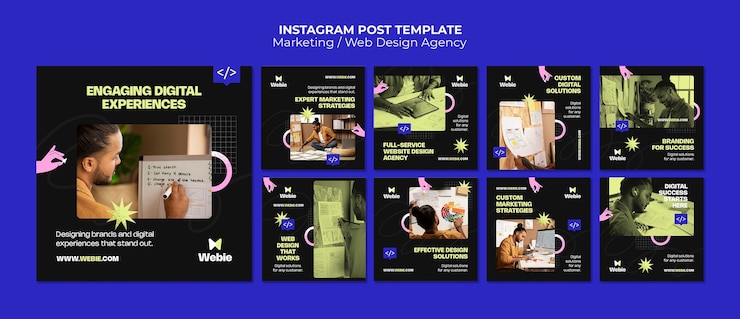PSD gratuito design del modello di marketing design piatto