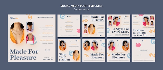 Design del modello di post di instagram di e-commerce