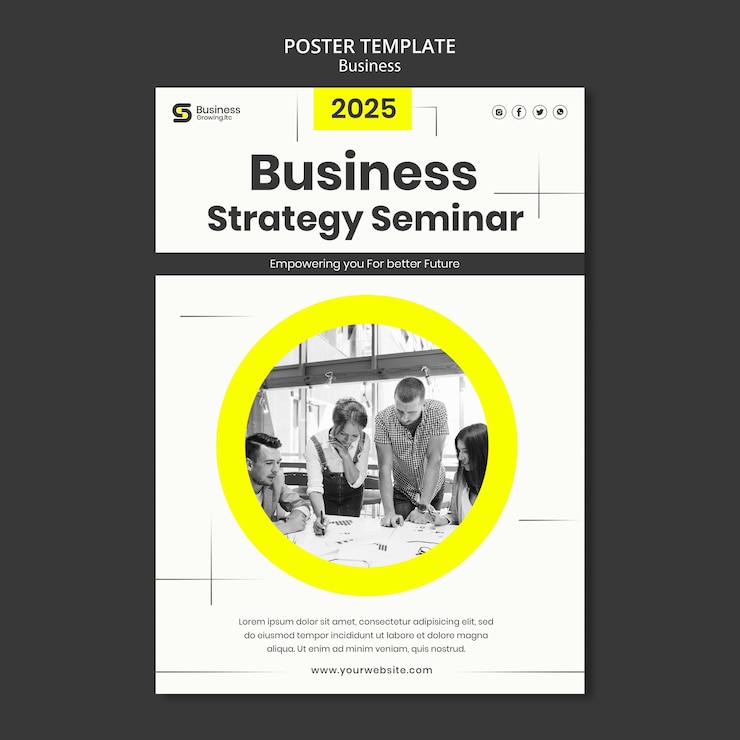 PSD gratuito design del modello di poster aziendale