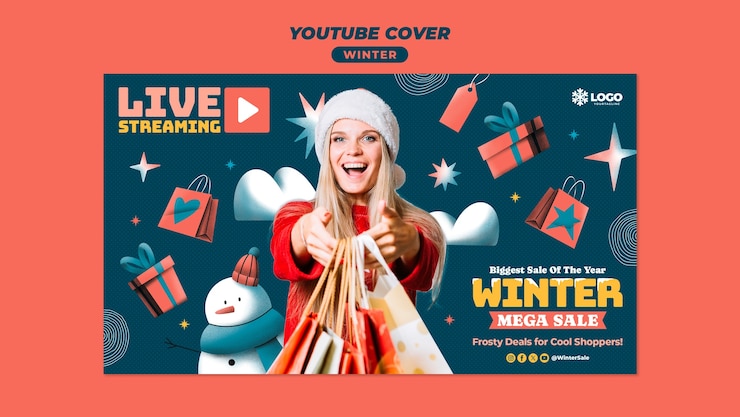 PSD gratuito design del modello di saldi invernali