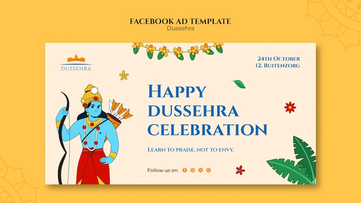 PSD gratuito design del modello dussehra