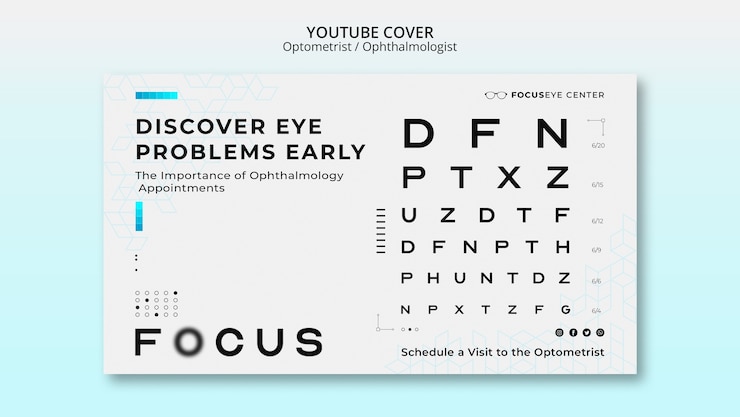 PSD gratuito design del modello optometrista