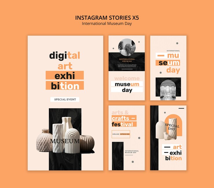 PSD gratuito design del modello per la giornata internazionale dei musei