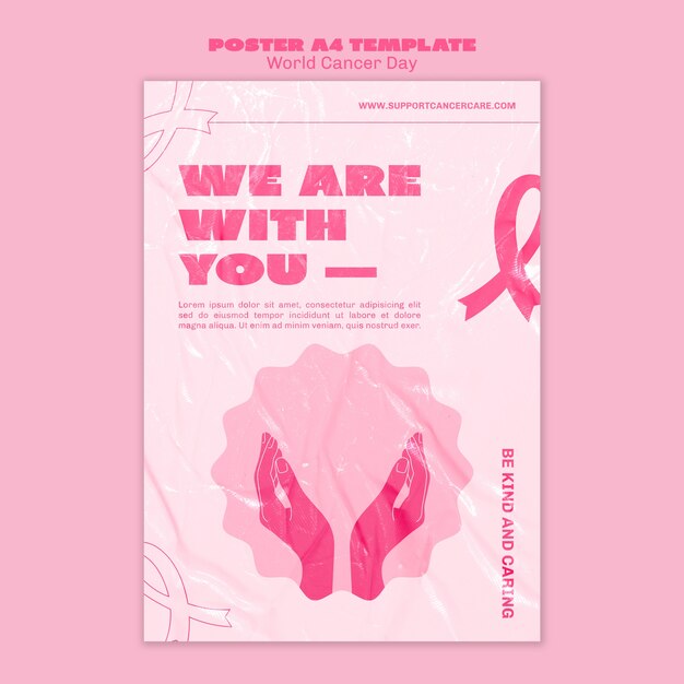 Design del poster per la giornata mondiale del cancro