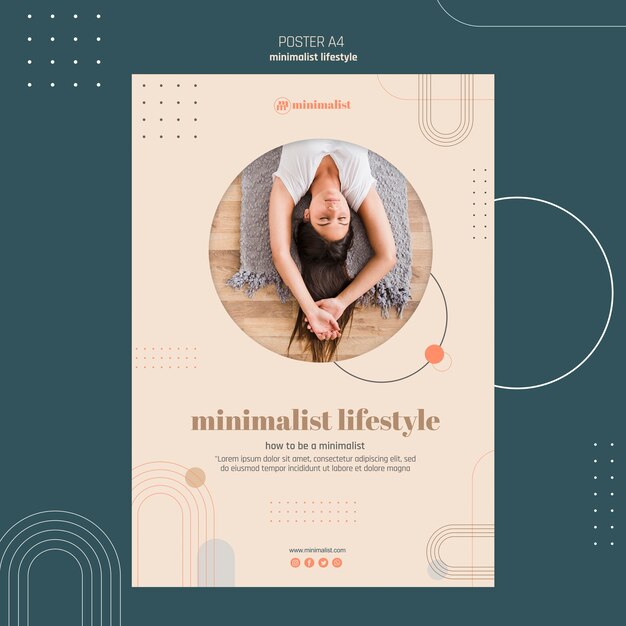 Design del poster stile di vita minimalista