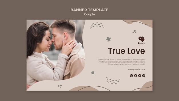 Design di banner concetto di coppia