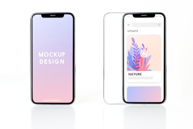 Design di mockup per smartphone a schermo intero