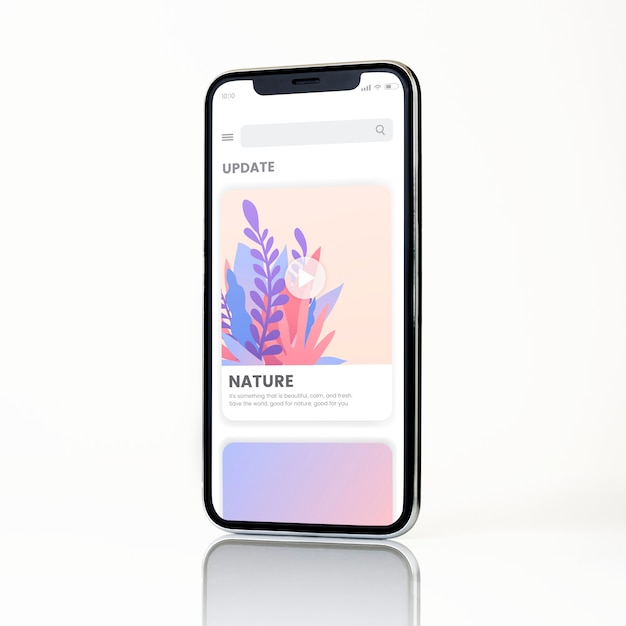 Design di mockup per smartphone a schermo intero