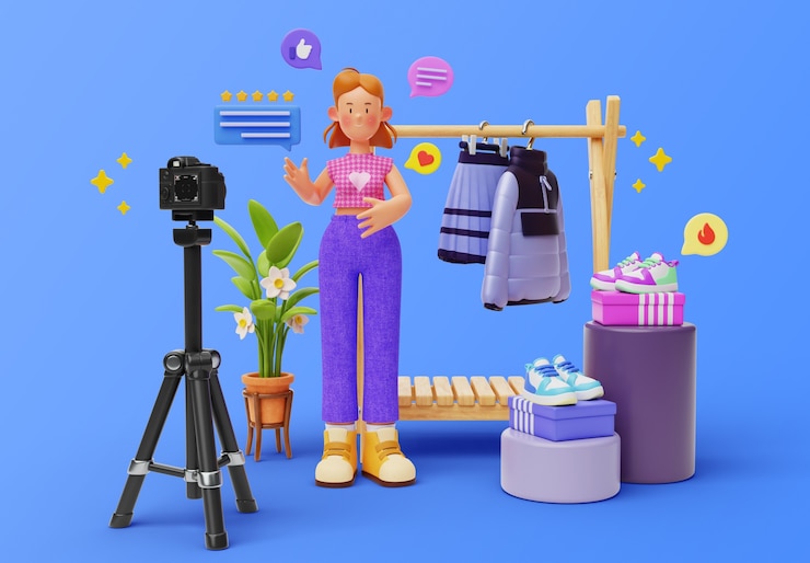 PSD gratuito design di personaggi influenti nella moda