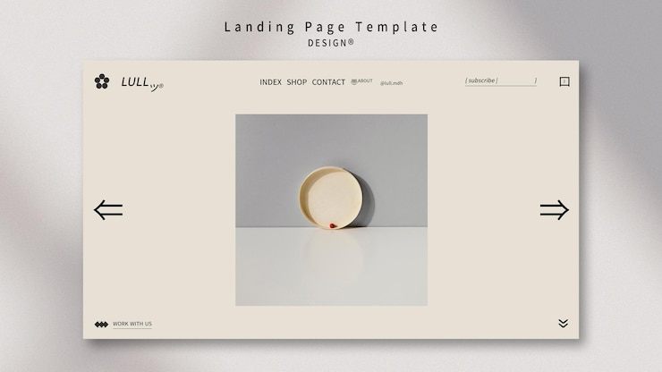 PSD Gratis design interior landing page