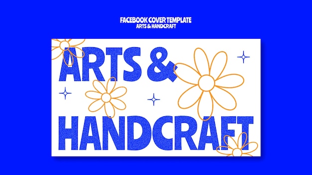 Design piatto arti e artigianato copertina Facebook.