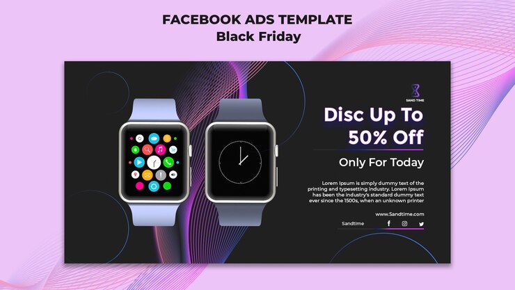 PSD gratuito design piatto del modello venerdì nero