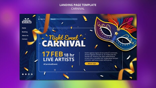 Design realistico del modello di carnevale
