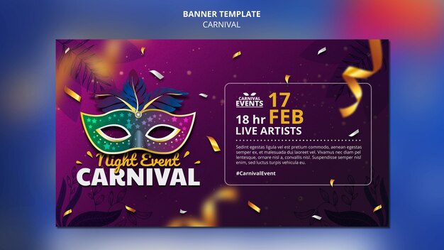 Design realistico del modello di carnevale