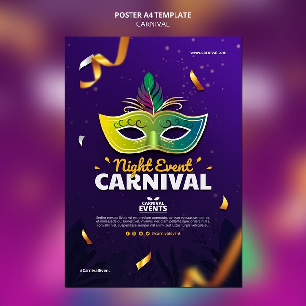 Design realistico del modello di carnevale