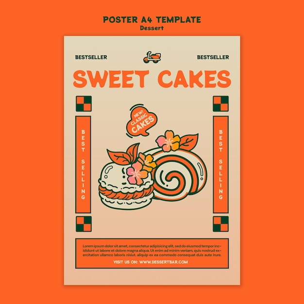 Dessert poster sjabloon