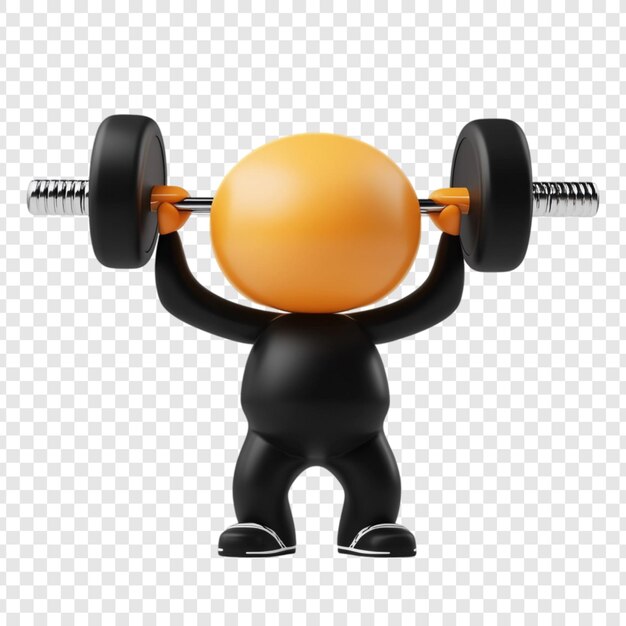 Determinato 3D figura sollevamento pesi forte potente allenamento fitness