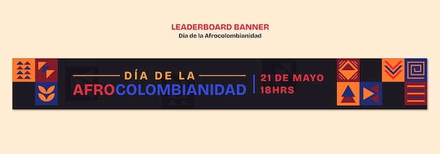 Dia de la afrocolombianidad diseño de plantillas