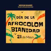 PSD gratuito dia de la afrocolombianidad diseño de plantillas