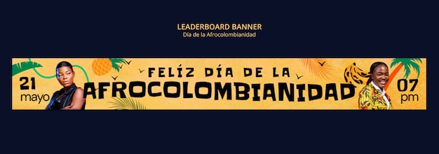 PSD gratuito dia de la afrocolombianidad diseño de plantillas