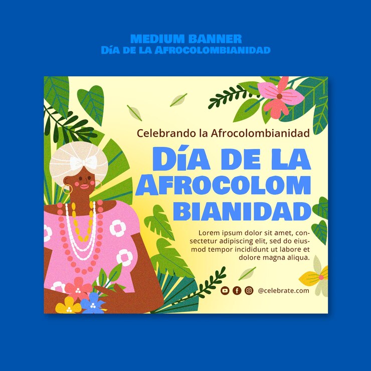 PSD Gratis día de la afrocolombianidad celebration template