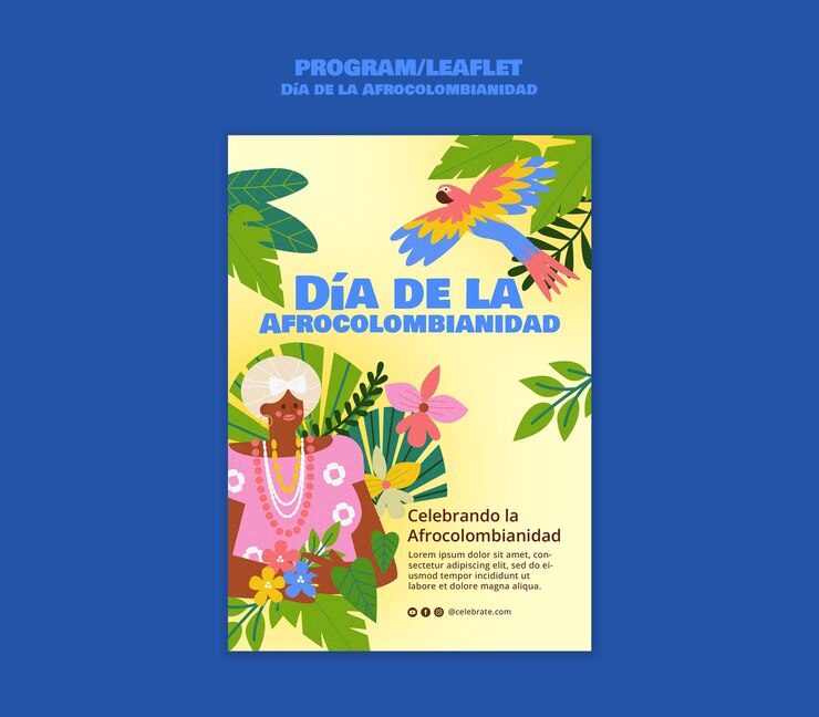 PSD Gratis día de la afrocolombianidad celebration template