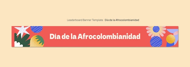 Gratis PSD dia de la afrocolombianidad viering sjabloon