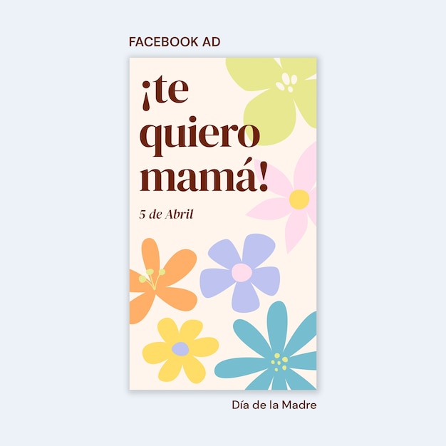 Gratis PSD dia de la madre sjabloonontwerp