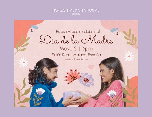 Dia de la madre sjabloonontwerp