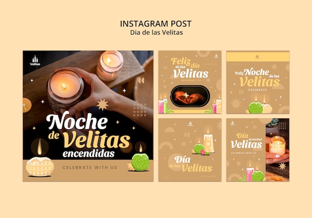 Dia de las velitas viering instagram-berichten