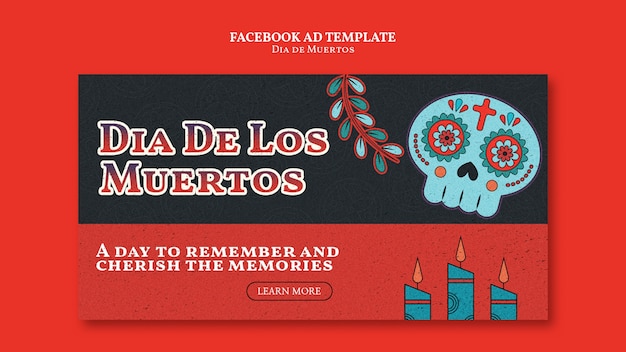 Gratis PSD dia de muertos sjabloonontwerp