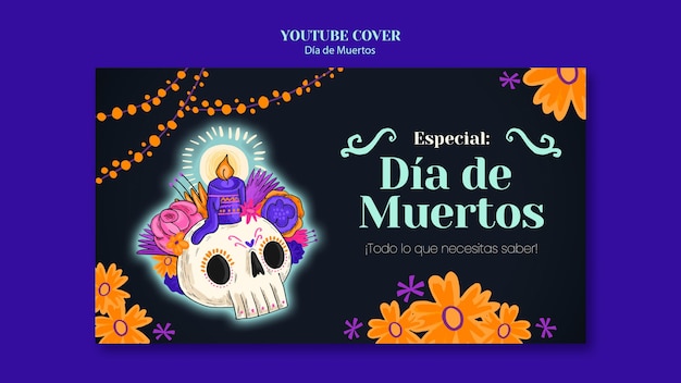 Gratis PSD dia de muertos sjabloonontwerp