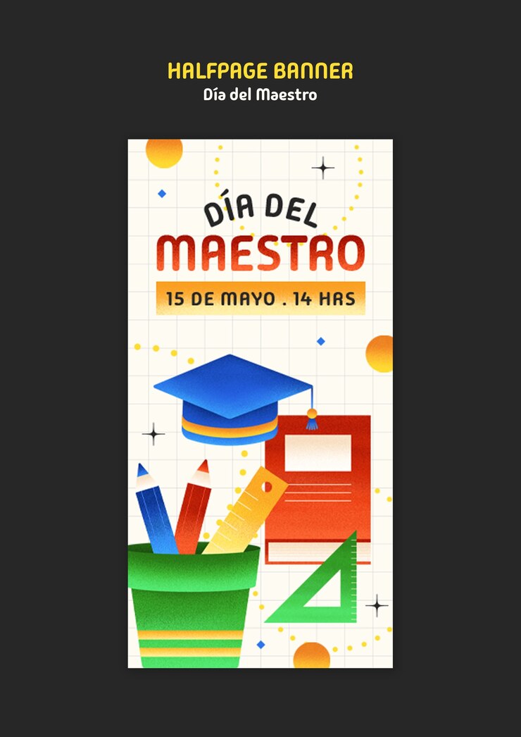 Gratis PSD dia del maestro viering banner sjabloon