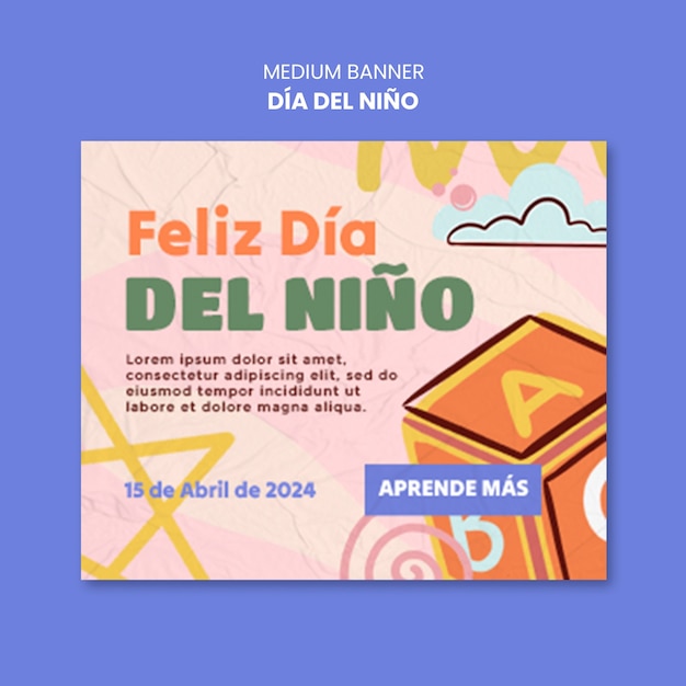 Dia del nino sjabloonontwerp