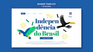 PSD gratuito día de la independencia de brasil diseño de plantilla