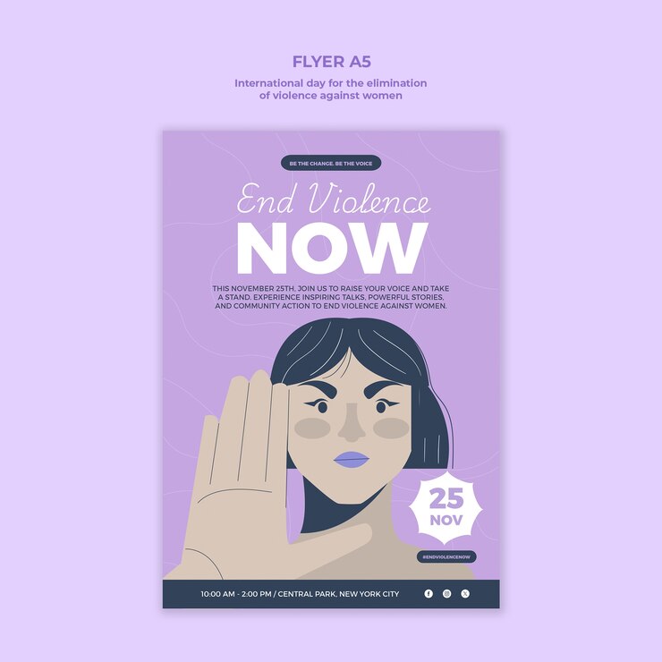 PSD gratuito día internacional para la eliminación de la violencia contra la mujer