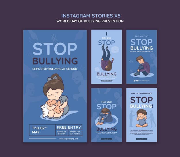Día Mundial de la Prevención del Bullying en las historias de Instagram