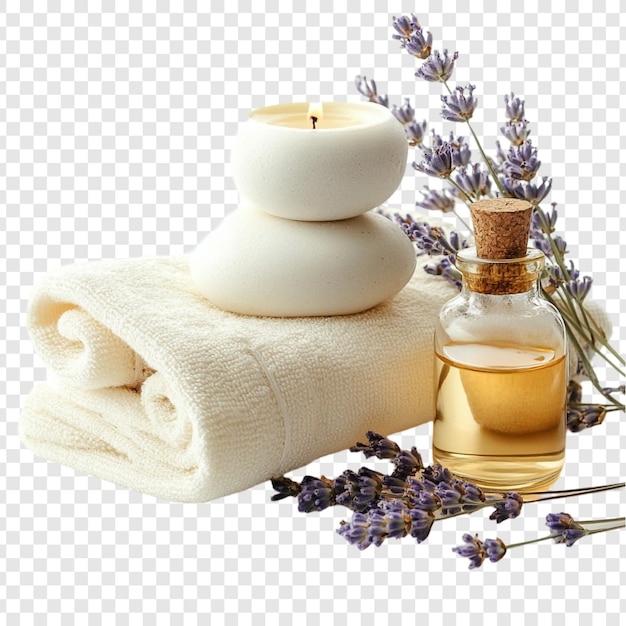 Un día de spa relajante con velas aromáticas de lavanda y toallas suaves