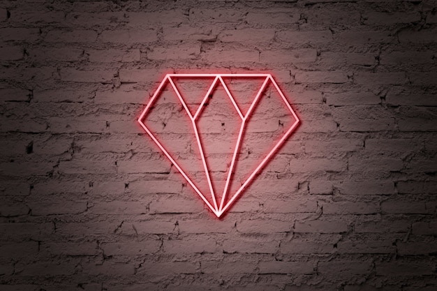 Gratis PSD diamant neonbord