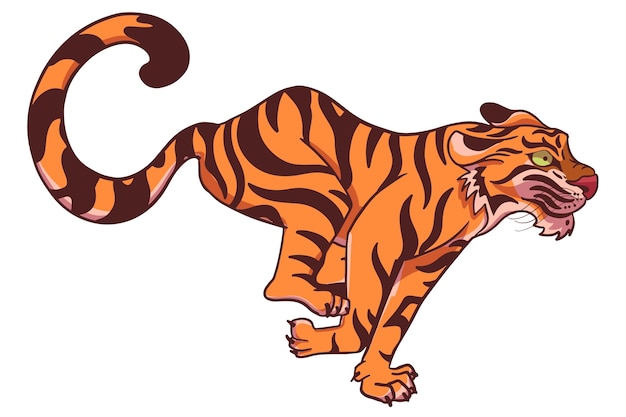 Dibujado a mano ilustración tigre
