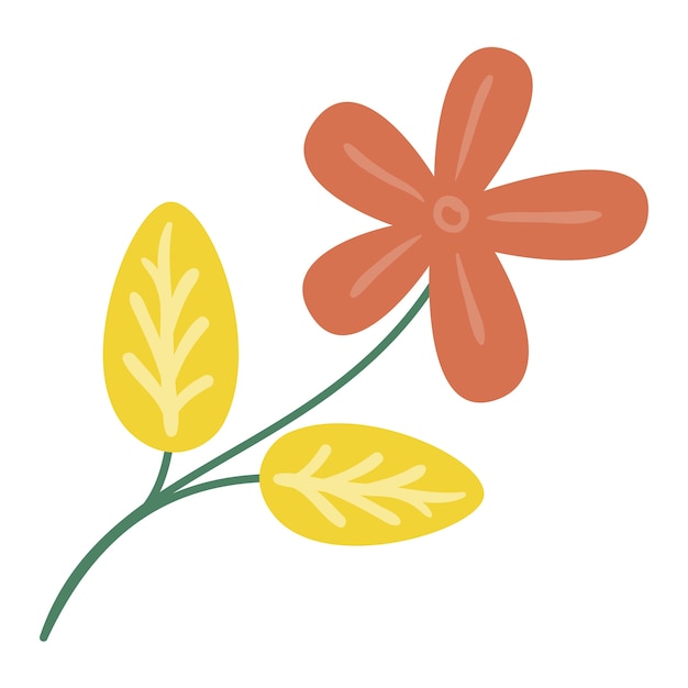 Dibujo de flores dibujado a mano